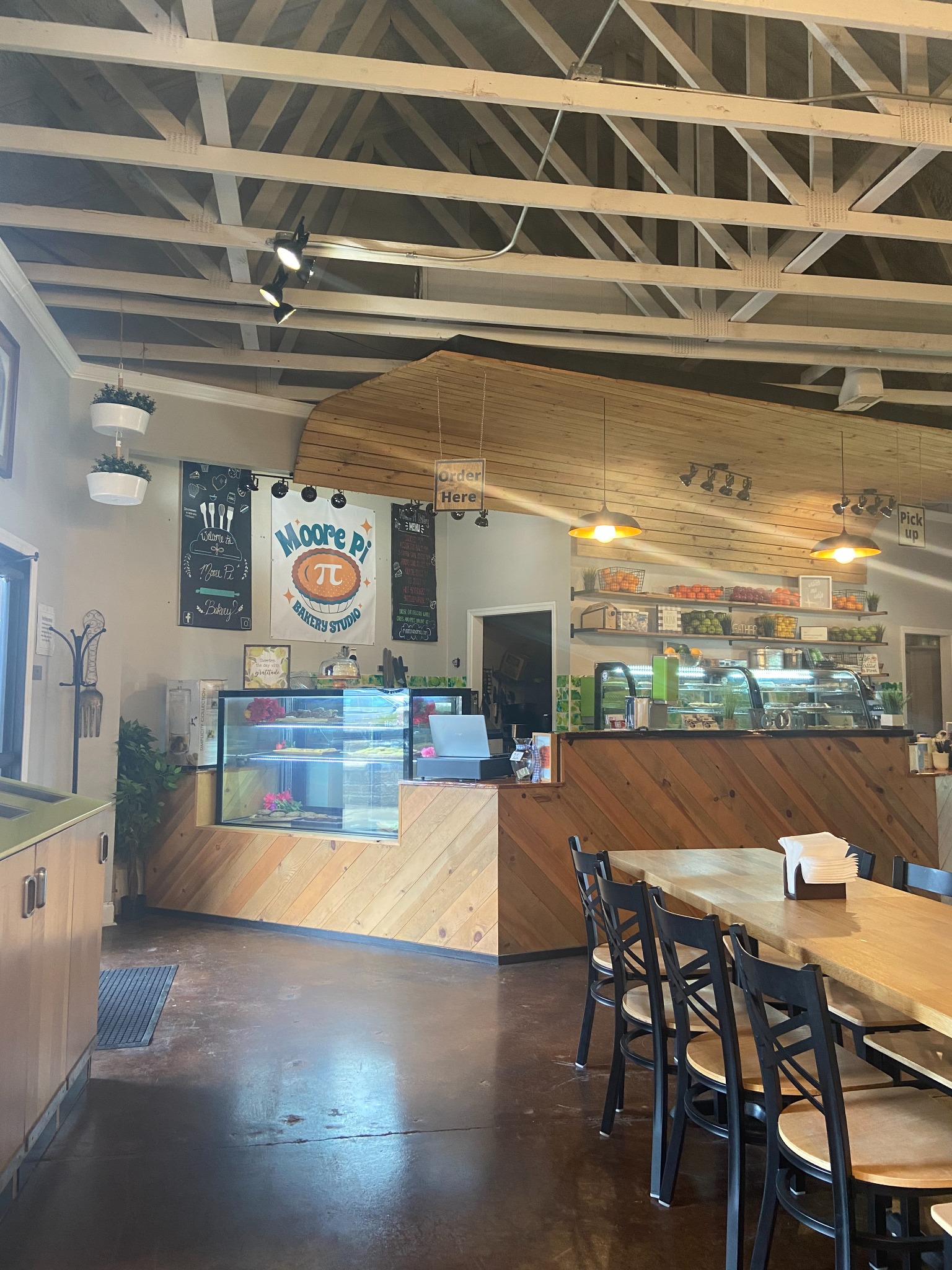 Moore Pi Bakery Studio counter and dining area